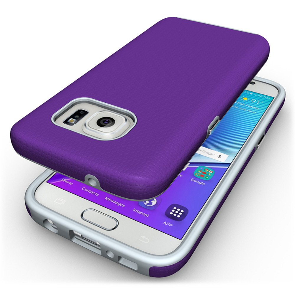 Wholesale Samsung Galaxy S7 Rugged Hybrid Armor Case (Purple)